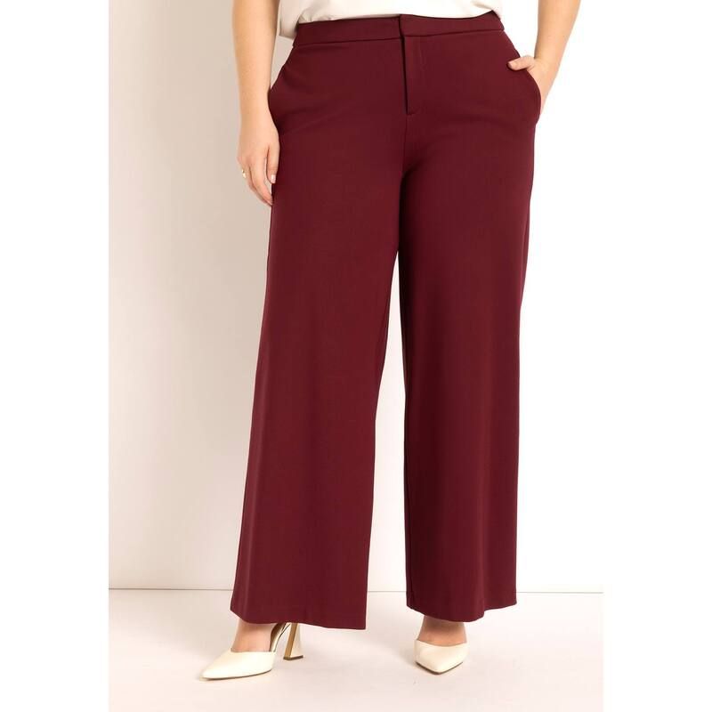 【送料無料】 エロクイ レディース カジュアルパンツ ボトムス ELOQUII Womens Plus Size The Ultimate Stretch Wide Leg Pant Hollyhock