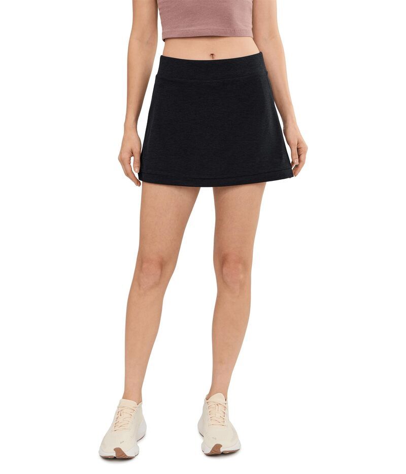 ビヨンドヨガ レディース ボトムスカート Beyond Yoga Midweight Spacedye Kickstart Skirt Darkest Night