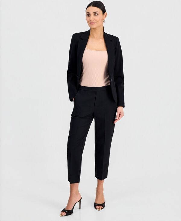 アイエヌシー インターナショナル コンセプト レディース ボトムス カジュアルパンツ クロップド INC International Concepts Womens Cropped PullOn Pants Deep Black ブラック