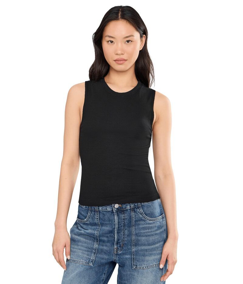 マイケルスターズ レディース トップス シャツ Michael Stars Jorgi Crop Crew TankWo Black ブラック