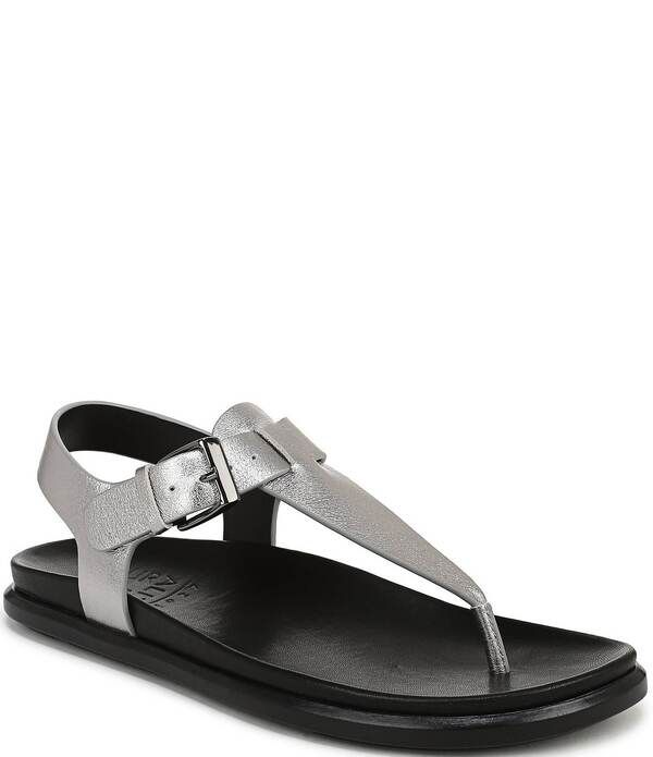 ナチュライザー レディース シューズ パンプス サンダル レザー Naturalizer Fab Leather Thong Slide Sandalsoft Pewter ピューター