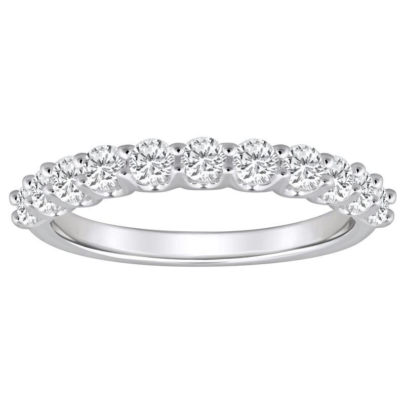 Alyson Layne レディース アクセサリー リング Alyson Layne 14k Gold 110 CaratW Diamond 11Stone Wedding Band White ホワイト