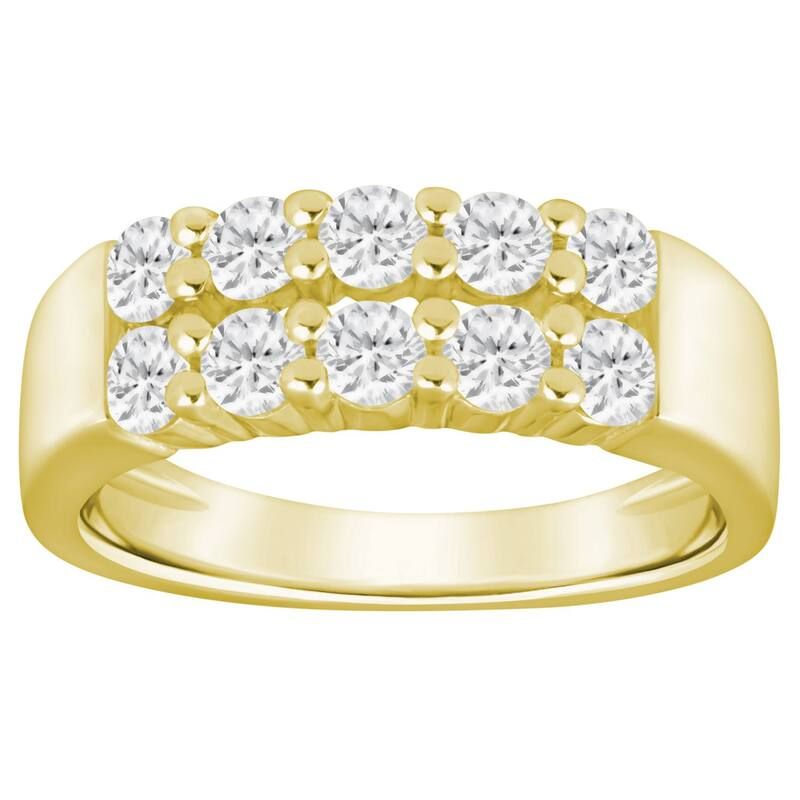 Alyson Layne レディース アクセサリー リング Alyson Layne 10k Gold 1 CaratW Lab Grown Diamond Wide Band Ring 10k Gold ゴールド