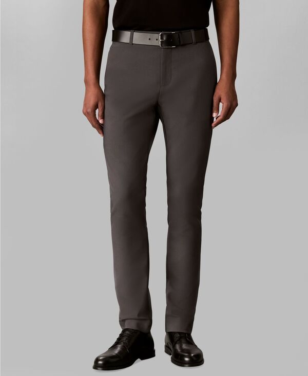 【送料無料】 カルバンクライン メンズ カジュアルパンツ ボトムス Mens Slim Stretch Cotton Pants Dark Gray