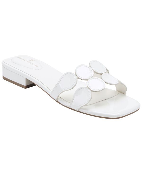 【送料無料】 バンドリーノ レディース スリッポン・ローファー シューズ Womens Mayla Flat SlipOn Sandals White Cotton Patent