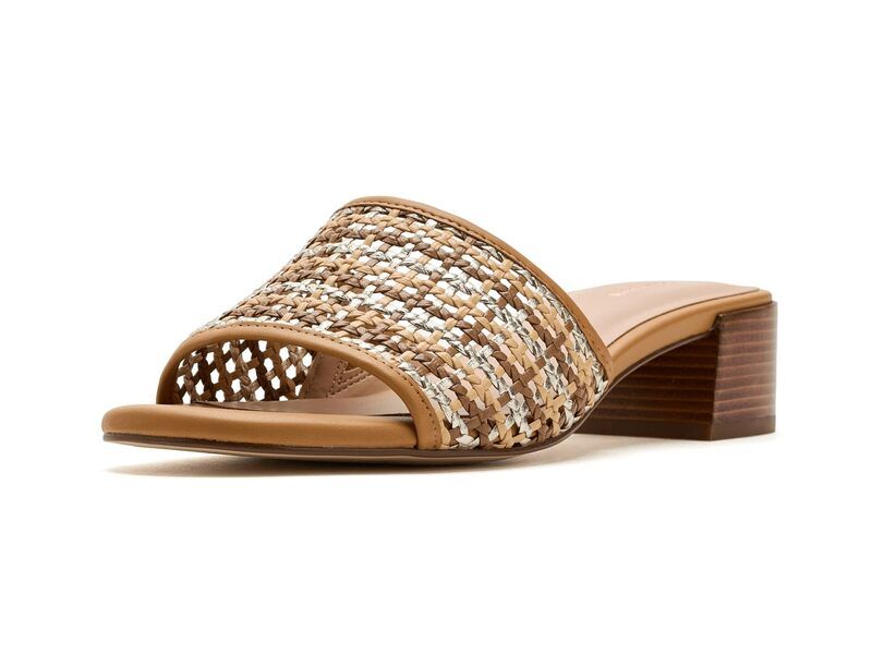 コールハーン レディース シューズ ヒール Cole Haan Calli Single Band Block Heel Neutral WovenBiscuit