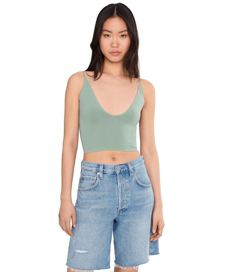 フリーピープル レディース トップス シャツ Free People Round Two Skinny Strap Forest Run フォレスト