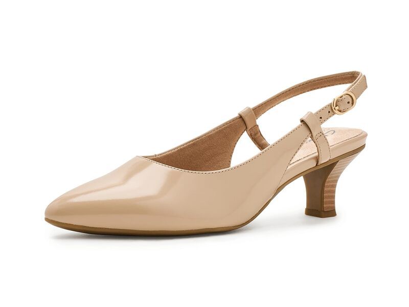 クラークス レディース シューズ ヒール Clarks Kepley Lane Beige Leather ベージュ