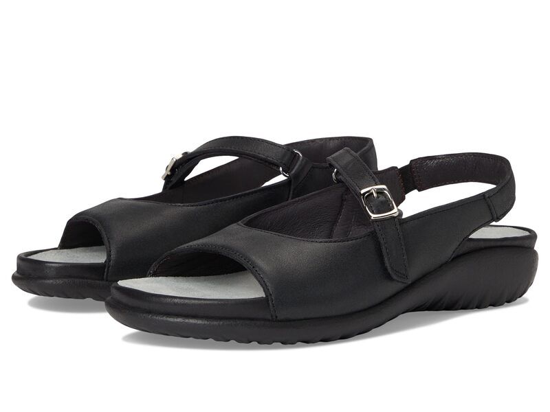 ナオト レディース シューズ サンダル Naotoka Black Shiny Leather ブラック