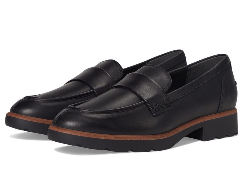 バイオニック レディース シューズ スリッポン・ローファー VIONICleo Loafer Black Tumbleather ブラック