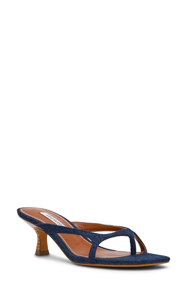 スティーブ マデン レディース シューズ ヒール サンダル Steve Madden Brienna Thong Slide Sandal Denim デニム