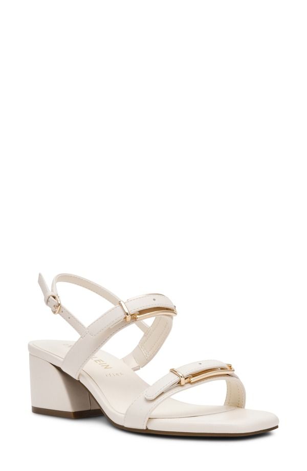 アンクライン レディース シューズ ヒール サンダル Anne Klein Merida Slingback Sandal White ホワイト