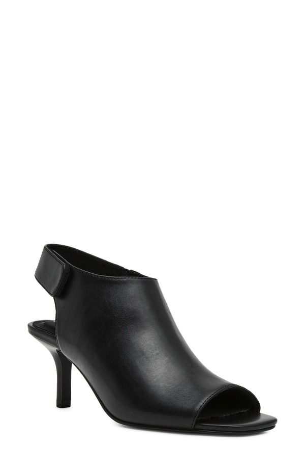 アンクライン レディース シューズ ヒール サンダル アンクル Anne Klein Semanankle Strap Sandal Black Smooth ブラック