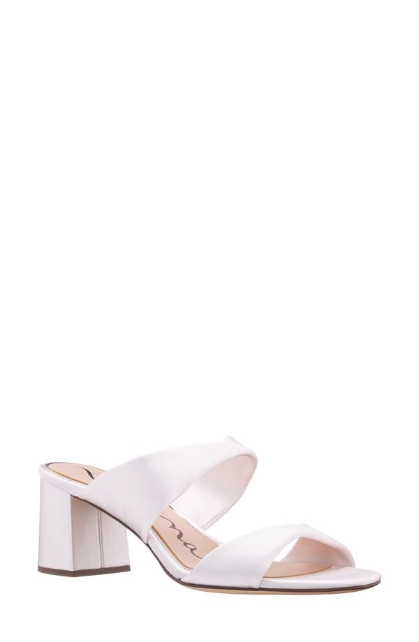 ニナ レディース シューズ ヒール サンダル Nina Bassie Block Heel Slide Sandal Ivory アイボリー