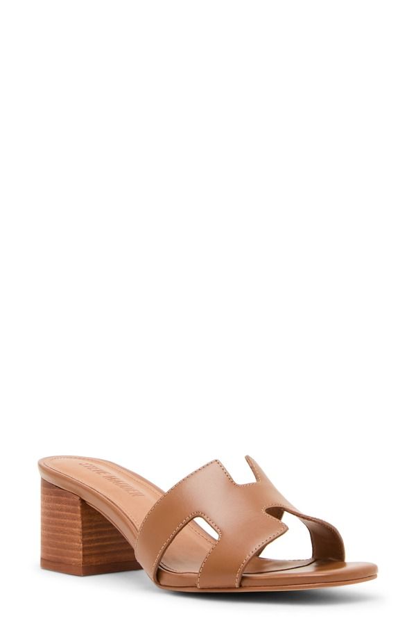 スティーブ マデン レディース シューズ ヒール サンダル Steve Madden Hana Slide Sandal Cognac Leather