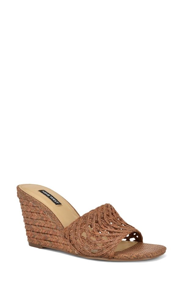 ナインウェスト レディース シューズ ヒール サンダル Nine West Nimaa Wedge Sandal Medium Brown ブラウン