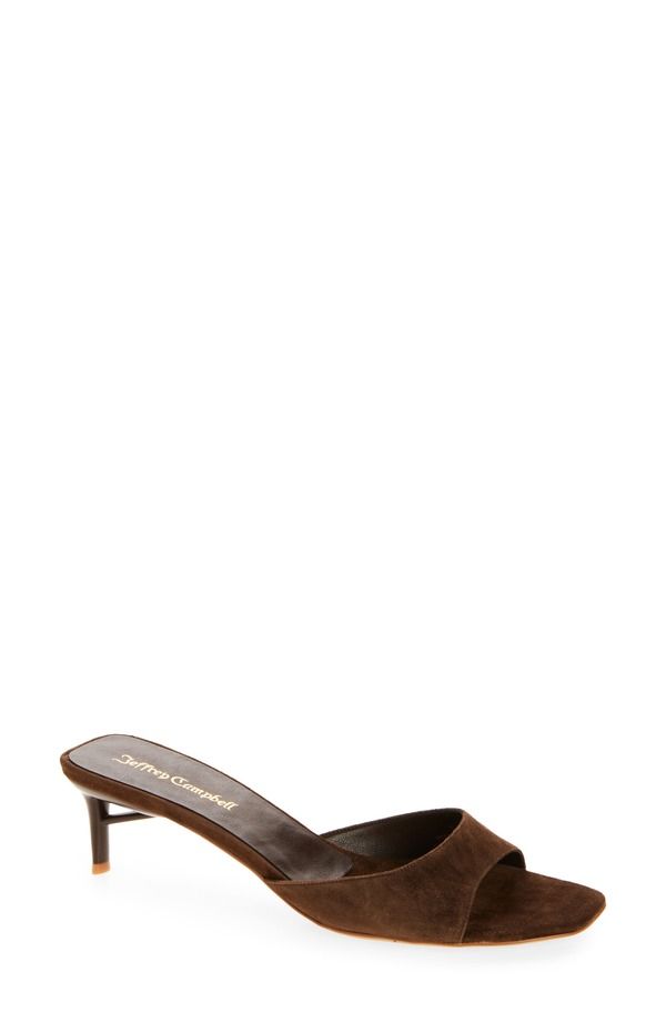 ジェフリー キャンベル レディース シューズ ヒール サンダル Jeffrey Campbell Cocoa Kitten Heel Slide Sandal Brown Suede ブラウン