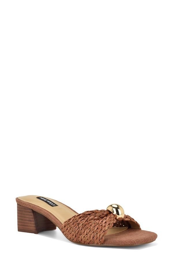 ナインウェスト レディース シューズ ヒール サンダル Nine West Gerry Block Heel Sandal Medium Brown ブラウン