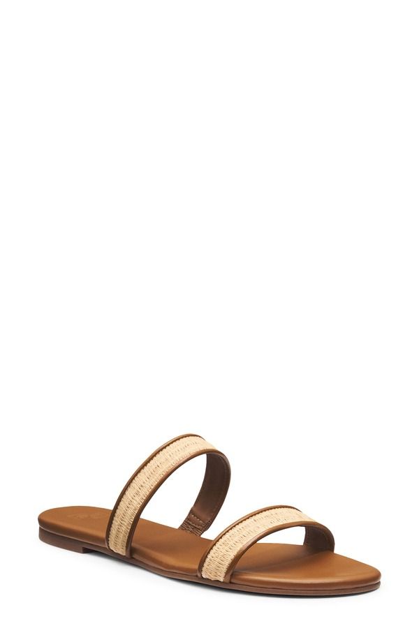 リフォーメーション レディース シューズ サンダル Reformation Lenora Flat Slide Sandal Natural Raffia