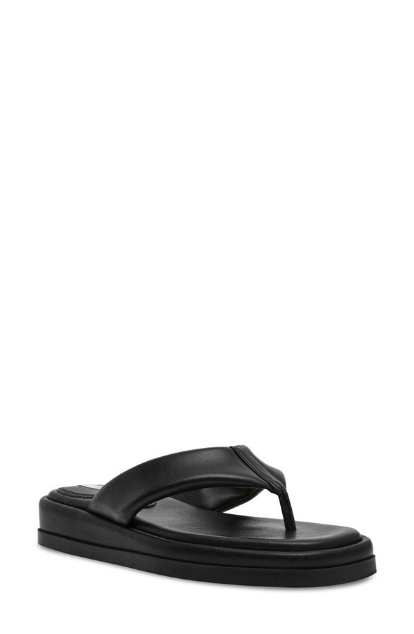 スティーブ マデン レディース シューズ ヒール プラットフォーム サンダル Steve Madden Bella Thong Platform Slide Sandal Black ブラック