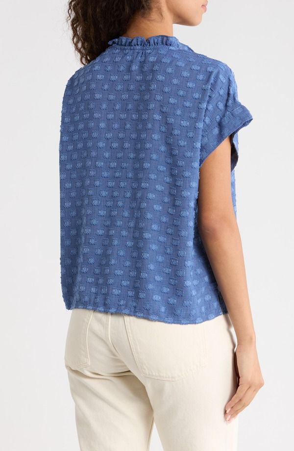 ヴィンスカムート レディース トップス シャツ Vince Camuto Textured Tie Neck Top Classic Indigo インディゴ ヴィンスカムート レディース トップス シャツ Vince Camuto Textured Tie Neck Top Classic Indigo インディゴ