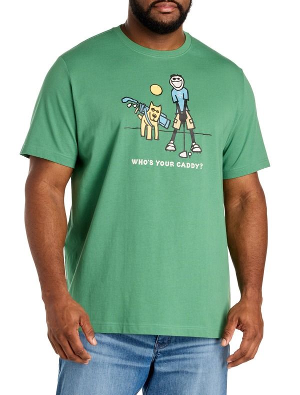ライフイズグッド メンズ トップス Tシャツ トール グラフィック LIFE IS GOOD Big Tall Whos Your Caddy Graphic Tee Green グリーン