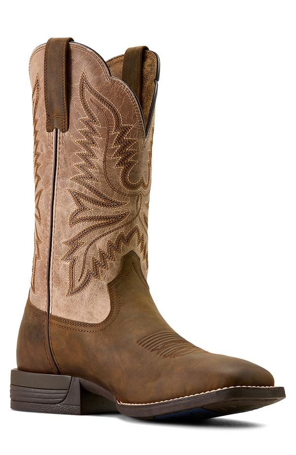 アリアト メンズ シューズ ブーツ・レインブーツ Ariat Brush Creek Western Boot Aged Tan タン