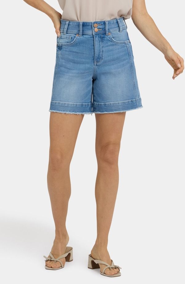 エヌワイディージェイ レディース ボトムス デニムパンツ リラックスフィット ショートパンツ NYDJ Berkyn Relaxed Fit Raw Hem Denim Shorts Vista Lakes デニム