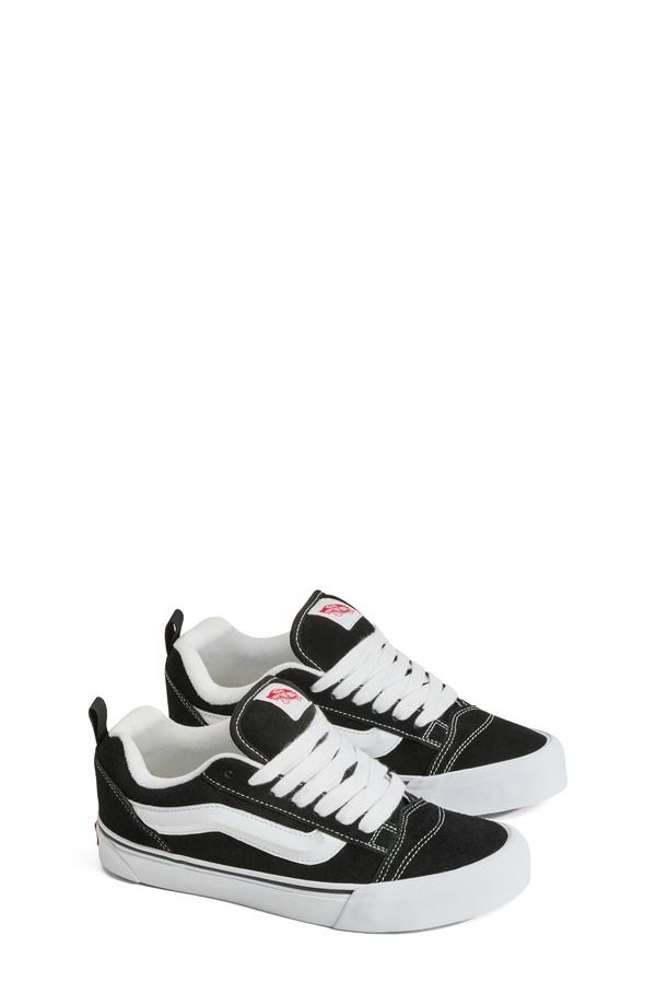 バンズ メンズ シューズ スニーカー スエード Vans Knu Skool Suede Low Top Sneaker BlackTrue White ホワイト