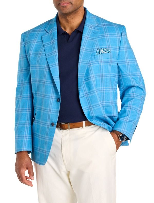 タリア メンズ アウター ジャケット・ブルゾン トール コート Tallia Big Tall Plaid Sport Coat V2 Blue ブルー