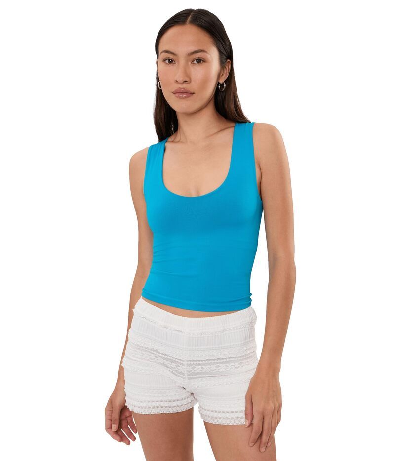 フリーピープル レディース トップス シャツ Free People Clean Lines Muscle Cami Hyper Teal ティール