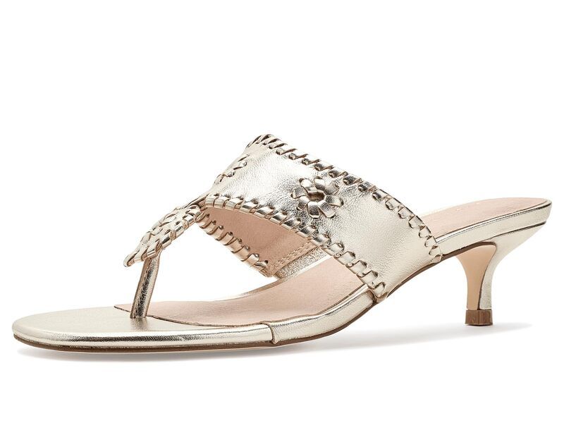 ジャックロジャース レディース シューズ ヒール Jack Rogers Jacks Kitten Heel Platinum