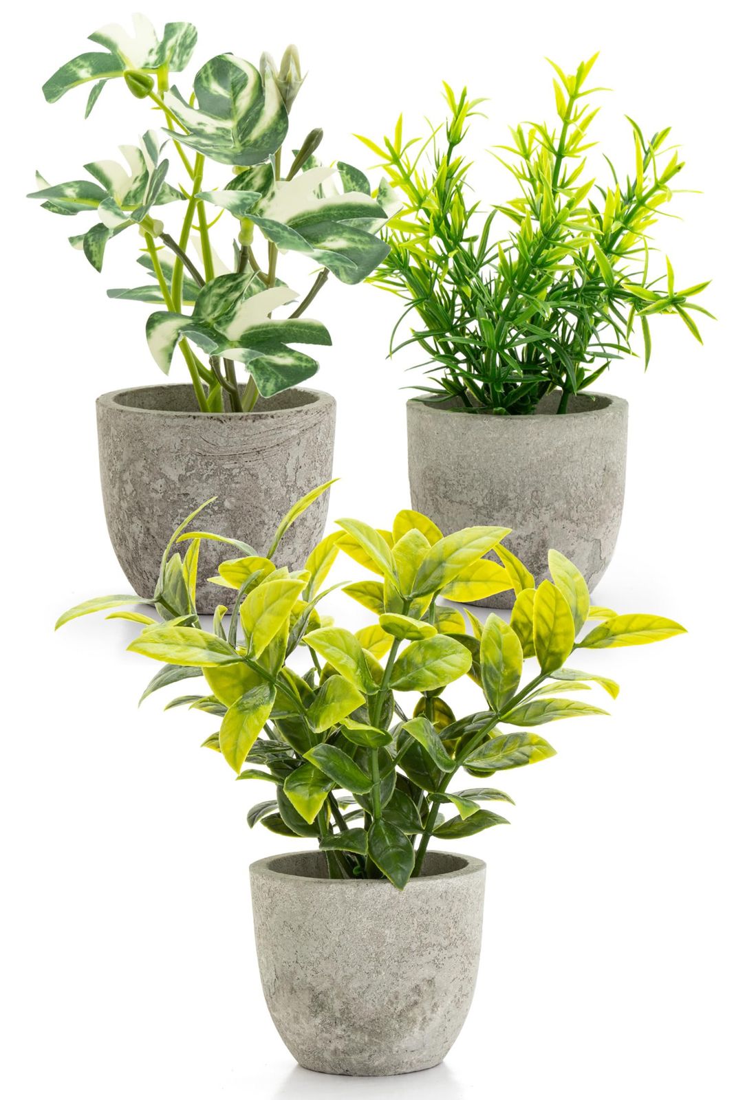 October1st フェイクグリーン 観葉植物 人工 3点セット 卓上用 光触媒加工 造花 インテリア 小物 ミニ indoor plants 人工植物 fake plant おしゃれ 緑 水やり不要 贈り物 ギフト 母の日 父の日 プレゼ c5c56270