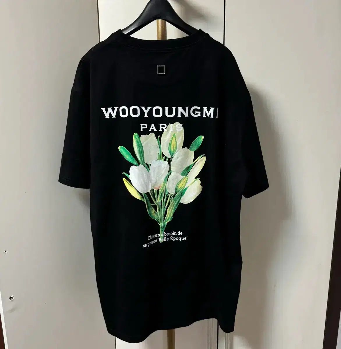 24ss ウーヨンミ フラワー バックロゴ 半袖
