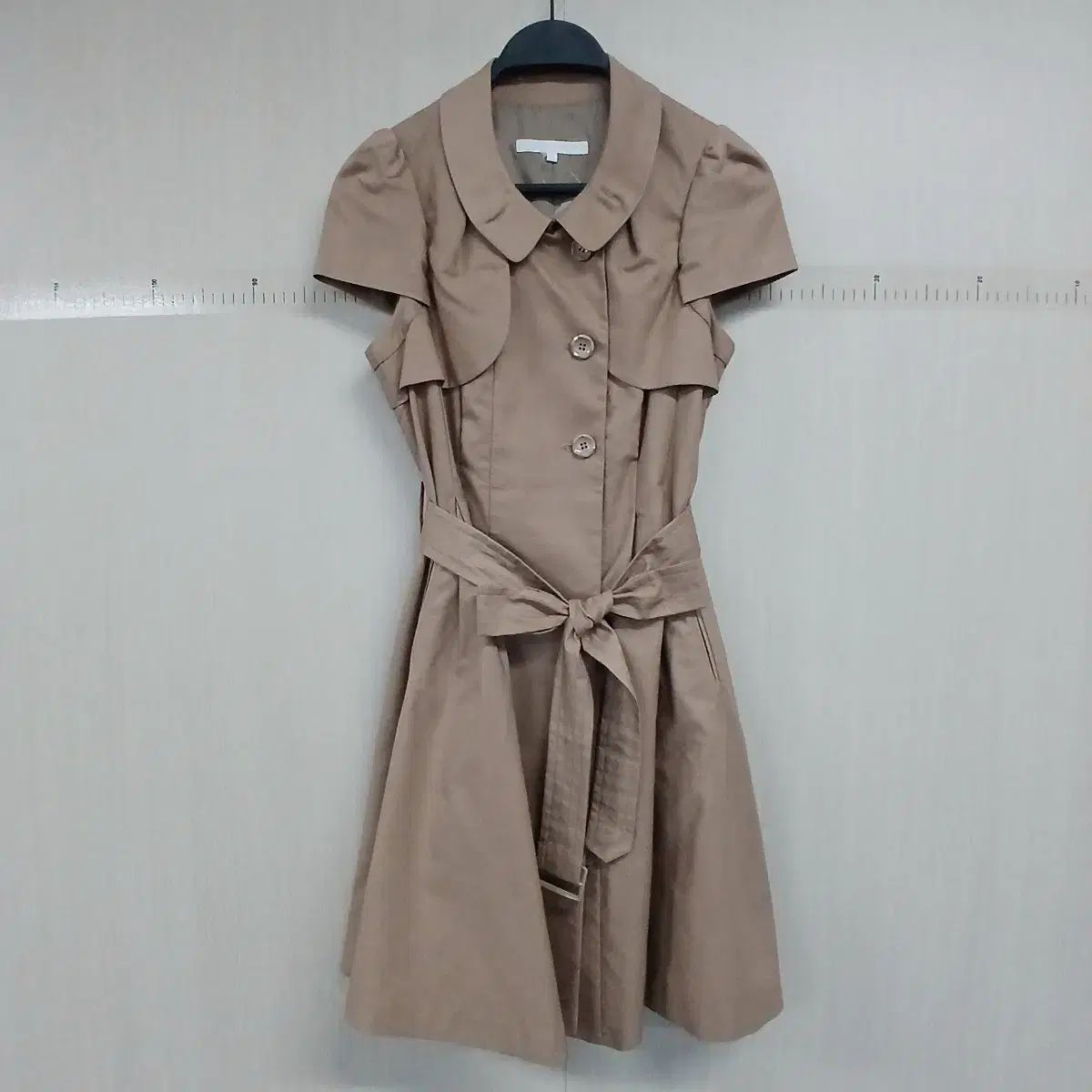 OLIVE des OLIVE キャメル色 半袖トレンチコートワンピース