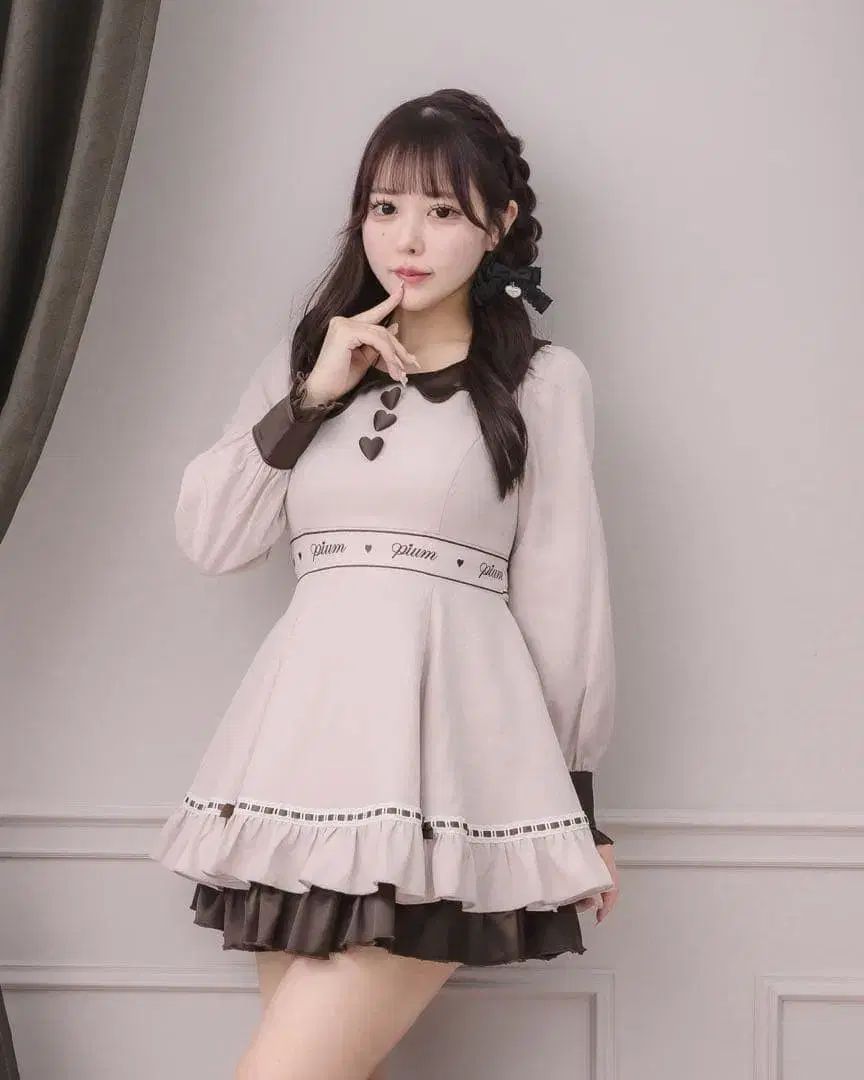 pium チョコレート フレア ミニ ワンピース 姫ギャル ラッテギャル リズリサ トラルララ