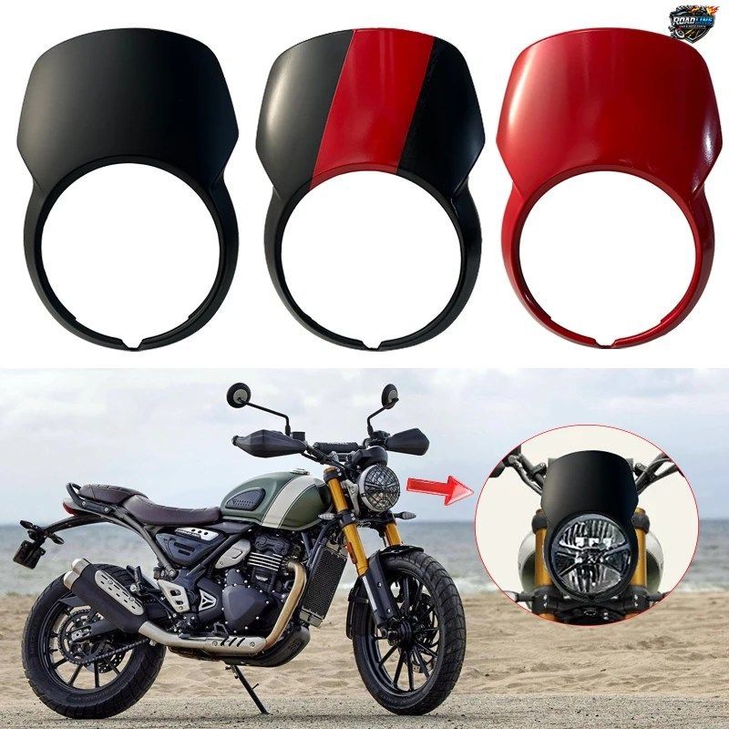 スクランブラー400 X スピード400 スクランブラー400X 2024-2025年モデルに適合するオートバイ用ヘッドライトガード/ウインドシールドディ