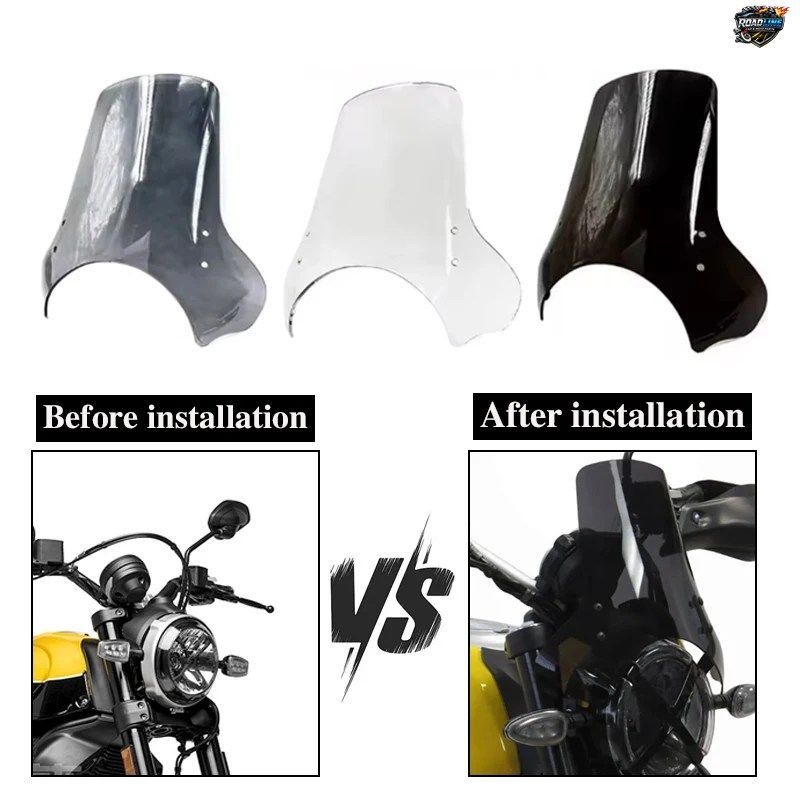 DUCATI SCRAMBLER 800 2023 2024用 オートバイアクセサリー ウインドシールド サンバイザー クリアガラス ウインドシールド ディフレクター