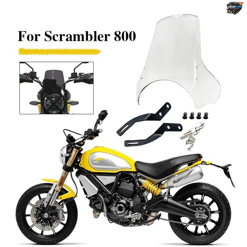 新型スクランブラー800用モーターサイクルアクセサリー ウインドスクリーン ウインドシールド バイザー デフレクター ドゥカティ スクラン