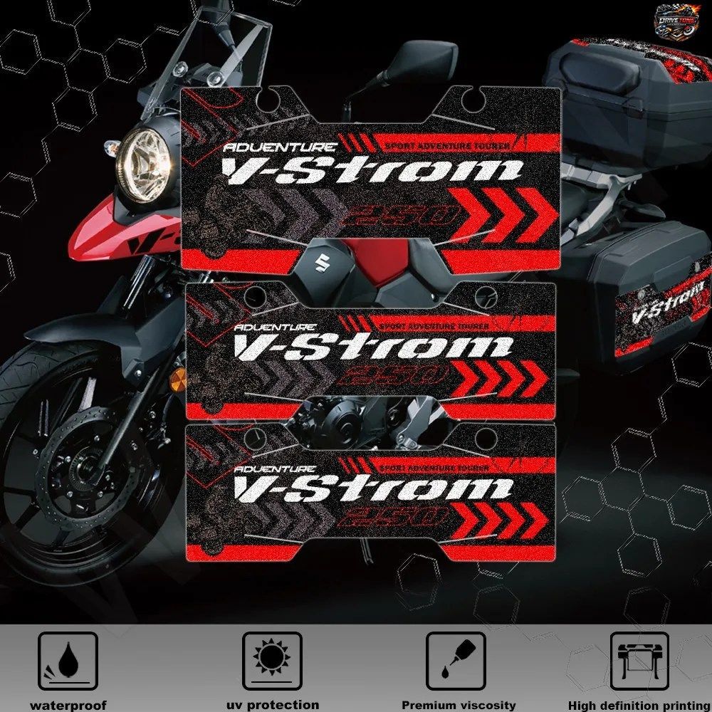 オートバイのサイドボックスデカール装飾、車のテールボックス防水耐摩耗性デカール、DL250 250に適合