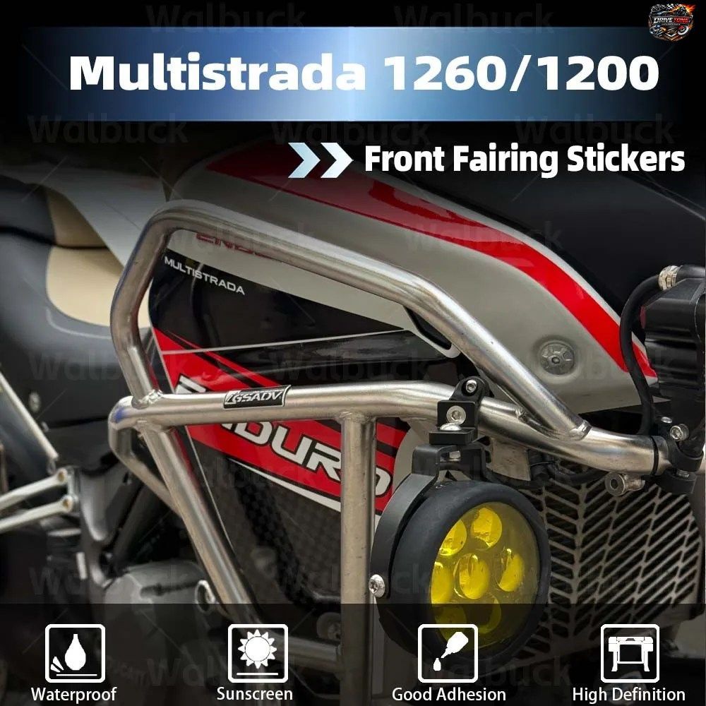 ムルティストラーダ1200 1260 1200 1260 エンデューロ用バイクボディサイドフェアリングステッカーフェンダータンクプロテクター傷防止デカ