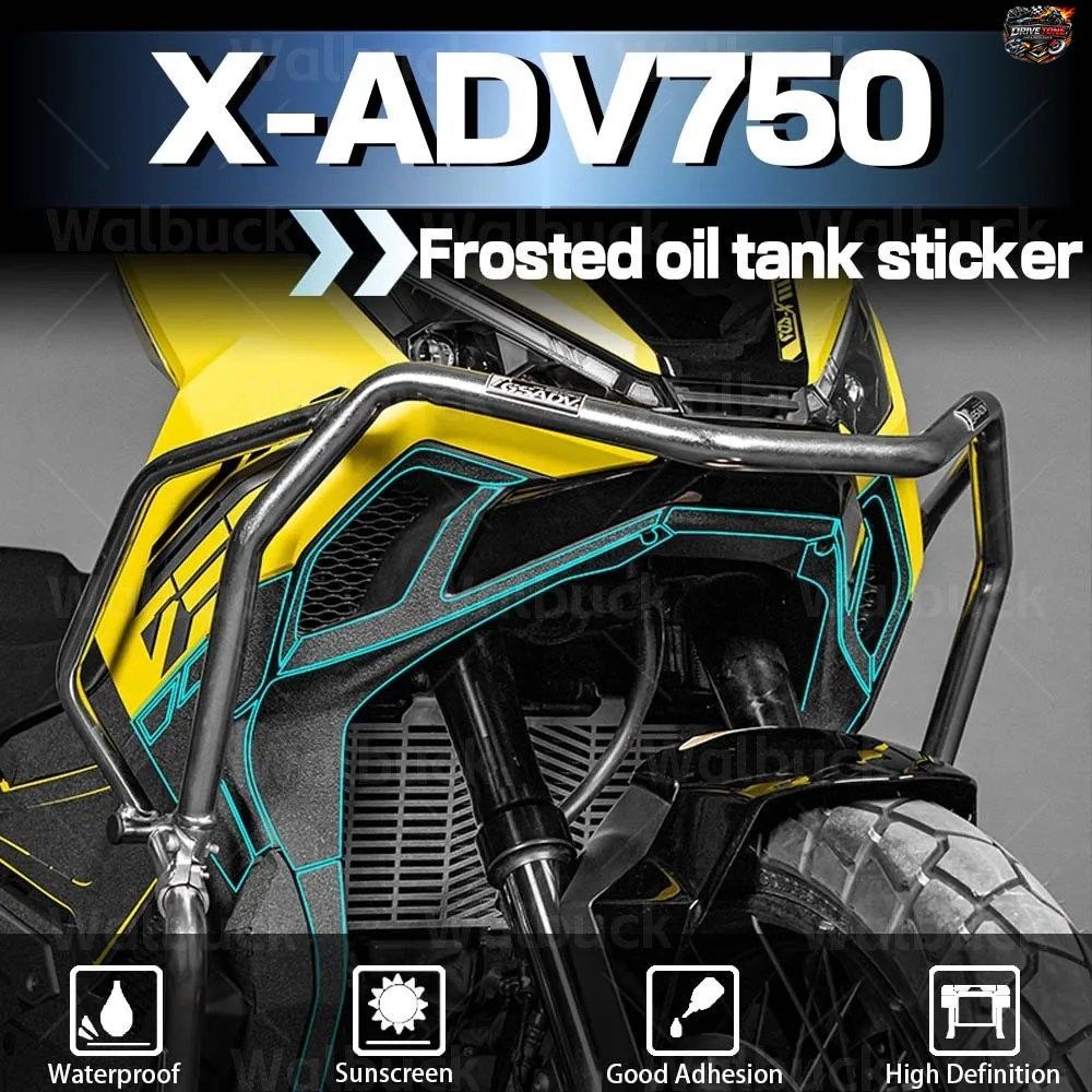 オートバイ用アクセサリーステッカー 厚手 曇りガラス保護燃料タンクボディアーマーデカールキット X-ADV 750 XADV 750 X ADV 750 2025用