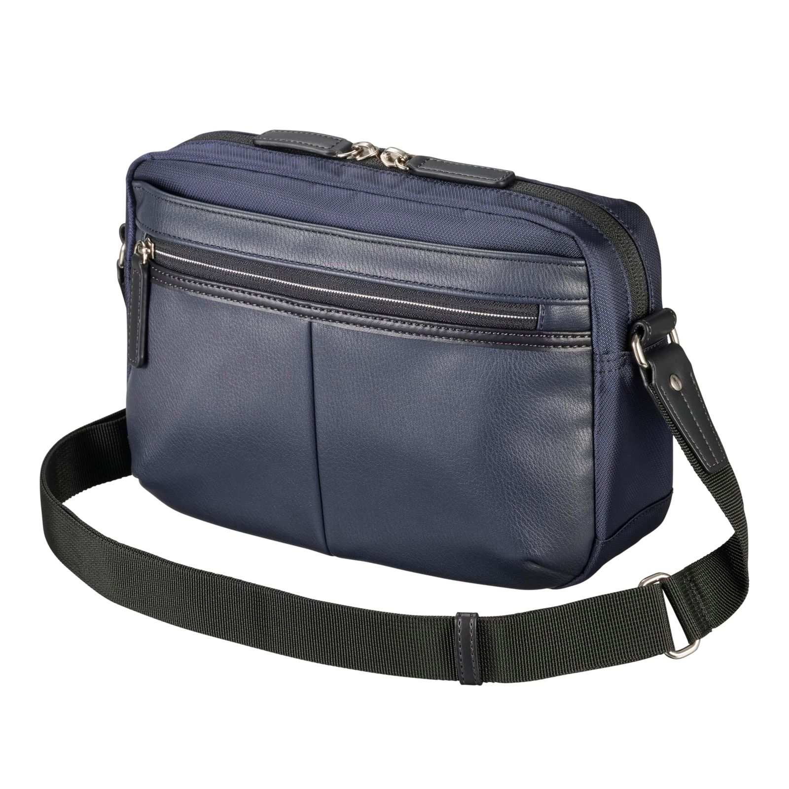 新品 [ハクバ] Fineseed TOKYO メンズ ショルダーバッグ カジュアルショルダー CS2404 ヨコ型 ネイビー 7つのポケットで整理しやすい ショルダーバッグ 街ブラ、お散歩、旅行等の「カジュアルシーン」に活躍 4977187216189 AM
