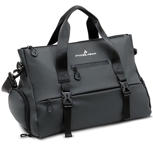 PYKES PEAK（パイクスピーク） スポーツショルダーバッグ エナメルバッグ 3WAY 15L ジム ゴルフ アウトドア スポーツ ランニング 旅行 出張 バッグ ショルダー 【グレー Sサイズ】t