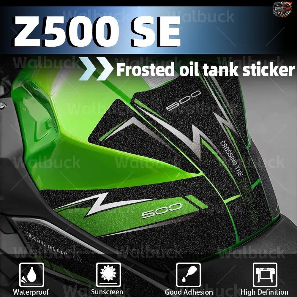 オートバイ用厚手曇りガラス燃料タンクパッドステッカープロテクターデカール防水Z500 Z500 Z500 SE ABS Z500 ABS Z500 2024用