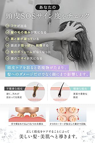 RELX 【熟練ヘッドスパニスト監修】 ヘッドスパ 電動頭皮ブラシ (日本企業企画) ギフト IPX7防水 スカルプケア 3D振動 リラクゼーション器 美容家電 コードレス ギフト 母の日 プレゼント (ローズゴールド)/ 318cd78e