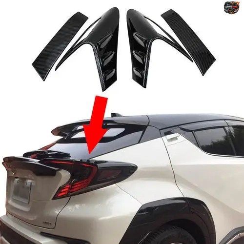 トヨタ C-HR CHR 2016 2017 2018 用 カーボンファイバーカラー カー スタイリング リア テール ライト カバー プロテクター トリム デコレ
