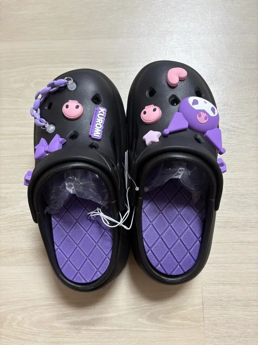 サンリオ クロミ 厚底 クロックス サンダル スリッパ パープル 新品 240 250