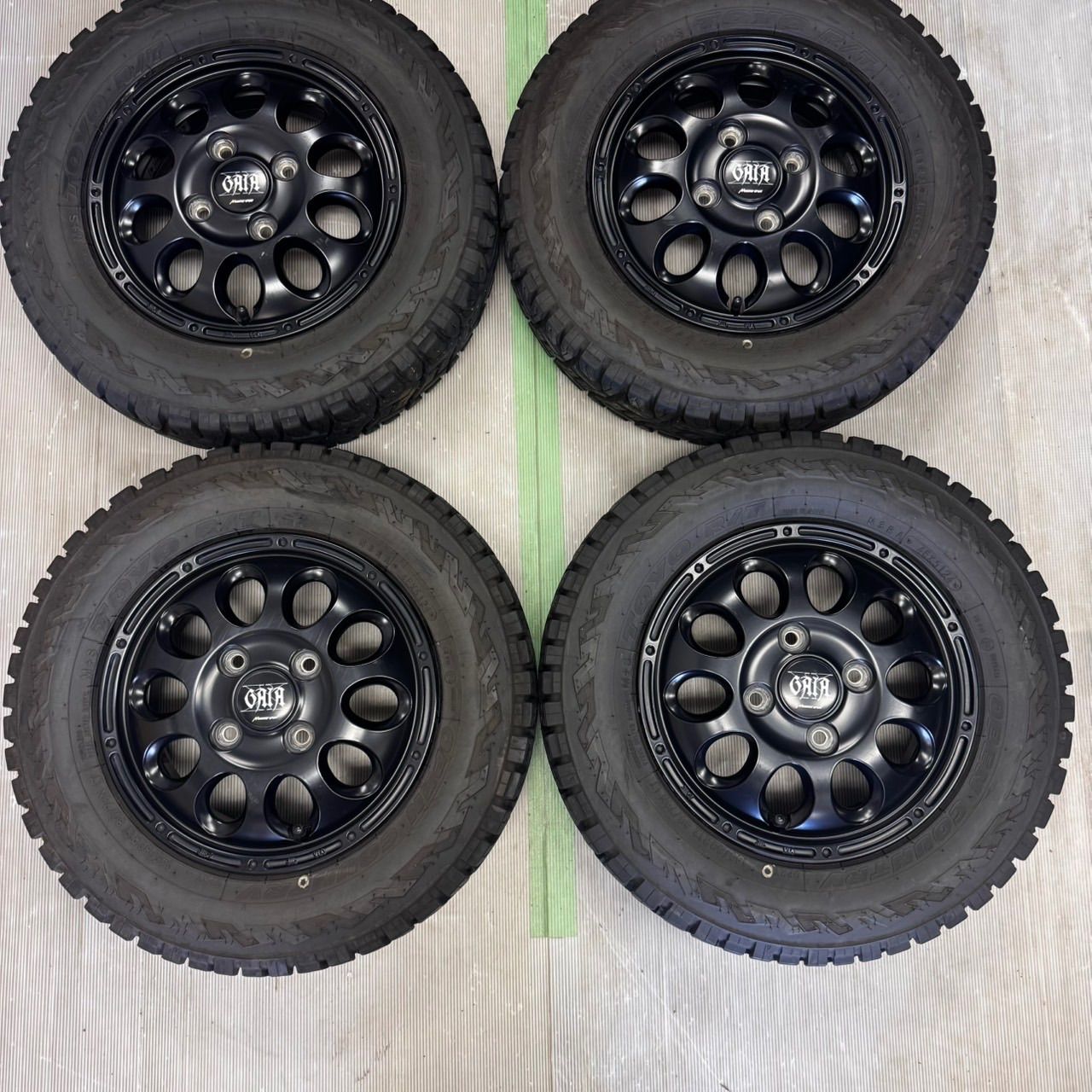 軽バン 軽トラ GAIA 12インチ 4j +43 PCD100 トーヨー オープンカントリーR/T 145/80R12 80/78N 2024年 ハイゼット クリッパー N-VAN 35,750円