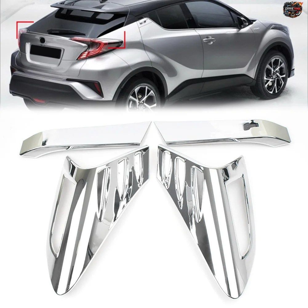 トヨタ C-HR 2016 2017 2018 / C-HR 16 17 18 用クロームカーテールライトテールランプライトカバーABSスタイリングモールディングトリム